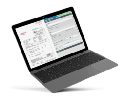 Vorschau der Anzeige am Laptop bei Automatisierung von Lieferscheinen