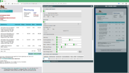 Screenshot smart INVOICE Ansicht: Check der automatisch ausgelesenen Rechnungsdaten