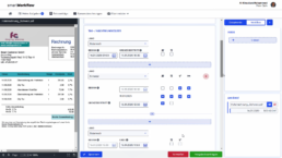 Screenshot aus smartWorkflow für flexible Freigabeprozesse: Übernachtungen und Mahlzeiten