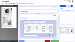 Screenshot aus smartWorkflow für flexible Freigabeprozesse: Erfassung aller Beträge
