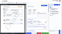 Screenshot aus smartWorkflow:Übersichtliche Gesamtabrechnung mit allen Beträgen und Rechnungen im Anhang